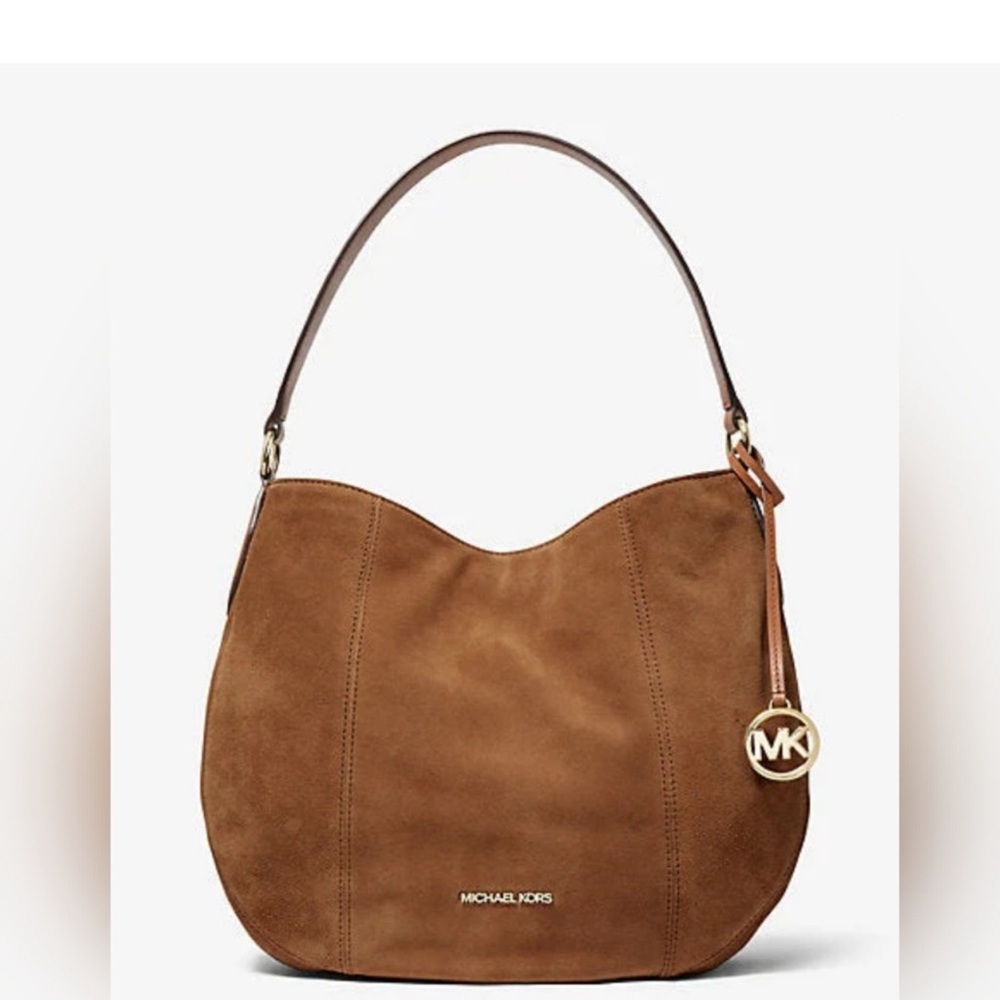 Michael Kors Tan and Brown Hobo Shoulder Bag